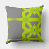 ライムグリーンの灰色のモダンの抽象芸術のカスタムな綿のソファー クッション (裏面)