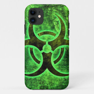 ライムグリーンの生物危険の特別なデザイン iPhone 11 ケース