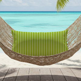 ライムグリーンの白い夏のストライプ柄 アウトドア アウトドアクッション