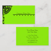 ライムグリーンの空想のデザイン 名刺 (正面/裏面)