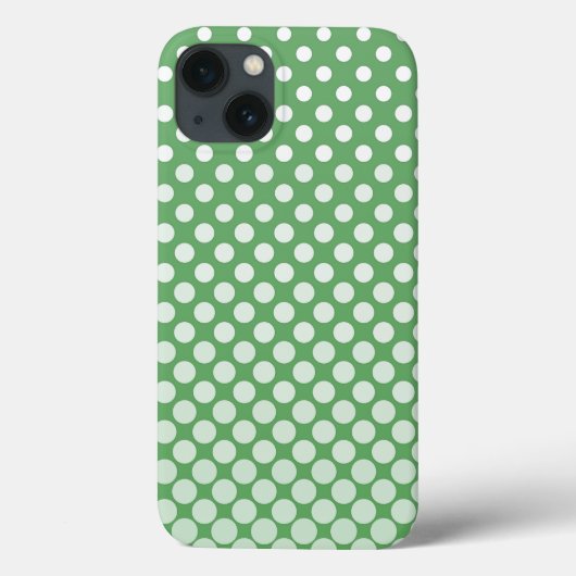 ライムグリーンの背景に白い円がカスケード Case-Mate iPhoneケース (裏面)