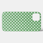 ライムグリーンの背景に白い円がカスケード Case-Mate iPhoneケース (裏面 (横))