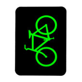 ライムグリーンの自転車 マグネット (縦)