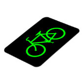 ライムグリーンの自転車 マグネット (左側)