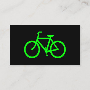 ライムグリーンの自転車 名刺