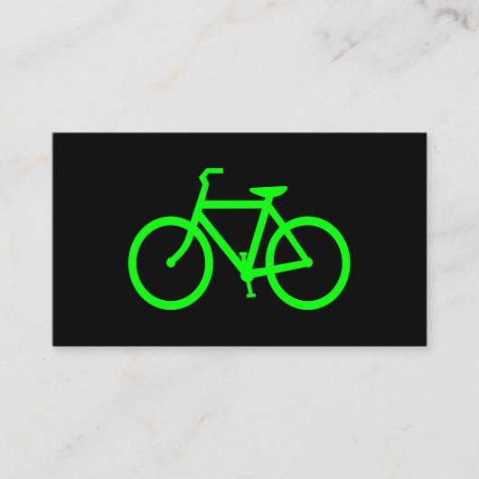 ライムグリーンの自転車 名刺 (正面)