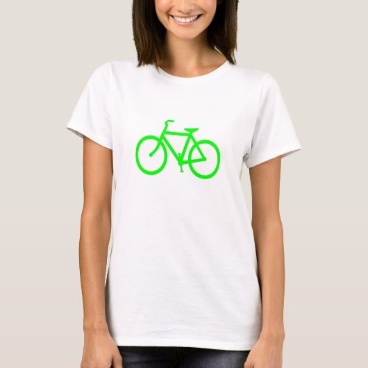 ライムグリーンの自転車 Tシャツ (正面)