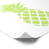 ライムグリーンの装飾的なピ pineapple 形 ポスター (角)