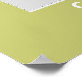 ライムグリーンの豪華な卒業写真ブースフレーム ポスター (角)