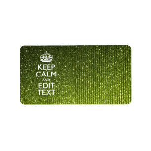 ライムグリーンの輝き Keep Calmステッカー ラベル