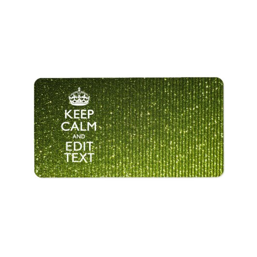 ライムグリーンの輝き Keep Calmステッカー ラベル (正面)