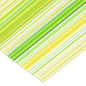 ライムグリーンの黄色の縞模様 ショートテーブルランナー (コーナー)