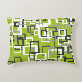 ライムグリーンの黒の灰色白の幾何学的な装飾用クッション アクセントクッション