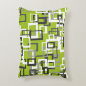 ライムグリーンの黒の灰色白の幾何学的な装飾用クッション アクセントクッション (正面(垂直))
