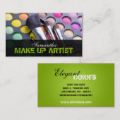 ライムグリーンは芸術家のパレットの名刺を構成します 名刺 (正面/裏面)