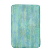 ライムグリーンアクアターコイズブルーウォーターストライプカラー バスマット (正面縦)