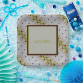 ライムグリーンアクセント ペーパープレート (パーティー)