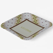 ライムグリーンアクセント ペーパープレート (傾斜あり)