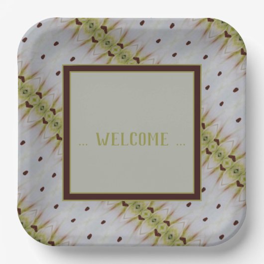 ライムグリーンアクセント ペーパープレート (正面)