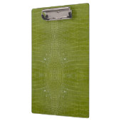 ライムグリーンアリゲータテクスチャプリント クリップボード (左)