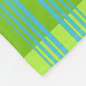 ライムグリーンアンドターコイズ フリースブランケット (角)