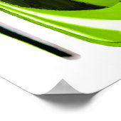 ライムグリーンアンドバタフライアートプリント ポスター (角)