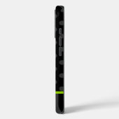 ライムグリーンアンドブラック水玉模様ストライプズ Case-Mate iPhoneケース (裏面 / 左)