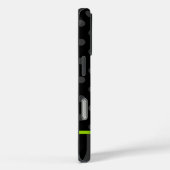 ライムグリーンアンドブラック水玉模様ストライプズ Case-Mate iPhoneケース (裏面 / 右)