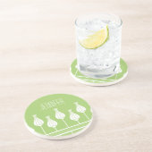 ライムグリーンアールデコフローラ コースター (側面)