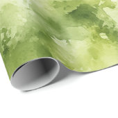 ライムグリーンウォーターのカラー抽象芸術 ラッピングペーパー (ロールコーナー)