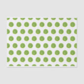 ライムグリーンウォーターカラー水玉模様ティッシュペーパー 薄葉紙 (正面)