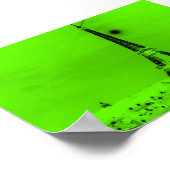 ライムグリーンエッフェルタワー ポスター (角)