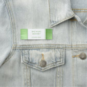 ライムグリーンエレガントブラシ仕上げメタリック事業 名札 (インサイチュ)