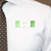 ライムグリーンエレガントブラシ仕上げメタリック事業 名札