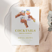 ライムグリーンカクテルブライダルシャワー 招待状