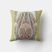 ライムグリーンカシミールヴィンテージトバルペイズリーアンティーク クッション (裏面)