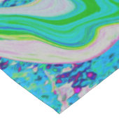 ライムグリーンカラフル抽象芸術レトロリキッドアート テーブルクロス (アングル)