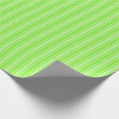 ライムグリーンキャンディストライプー ラッピングペーパー (角)