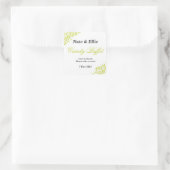 ライムグリーンキャンデーのビュッフェのステッカー スクエアシール (バッグ)