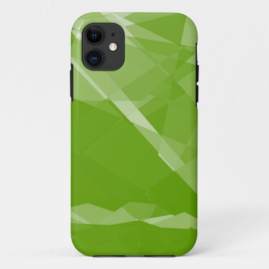 ライムグリーンキュービズム結晶シームレス Case-Mate iPhoneケース (裏面)