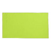 ライムグリーンキングサイズ枕ケースペア 枕カバー (裏面-左)