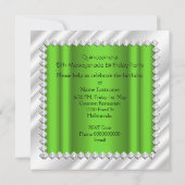 ライムグリーンキンセアニェラ15thマスカレードパーティー 招待状 (裏面)