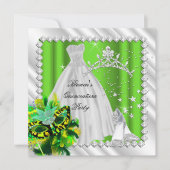 ライムグリーンキンセアニェラ15thマスカレードパーティー 招待状 (正面)