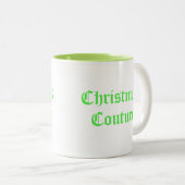 ライムグリーンクリスマスオートクチュール ツートーンマグカップ (正面右)