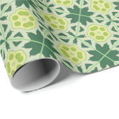 ライムグリーンクリーム幾何学 ラッピングペーパー (ロールコーナー)