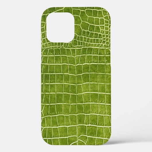 ライムグリーンクロコダフェイクイルレザー Case-Mate iPhoneケース (裏面)