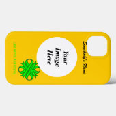 ライムグリーンクローバーリボンTmpl by Kenneth Yoncich Case-Mate iPhoneケース (裏面 (横))