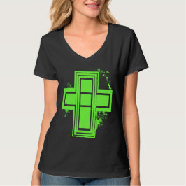 ライムグリーングラフィティクロスTシャツ Tシャツ