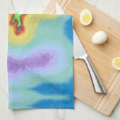 ライムグリーンゲッコ キッチンタオル (四つ折り)