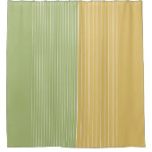 ライムグリーンゴールデンストライプズ シャワーカーテン (正面)